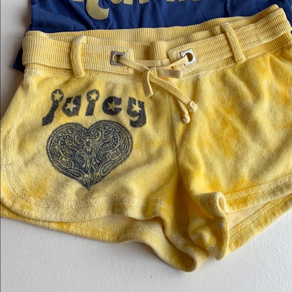 JUICY COUTURE SET terry short & t shirt size 10 - Picture 3 of 7